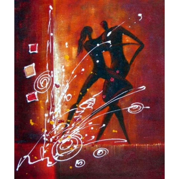 Peinture contemporaine couple danseurs IMG 0001 35
