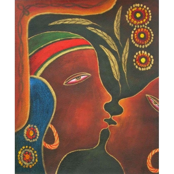 Peinture contemporaine ethnique Afrique IMG 0001 44