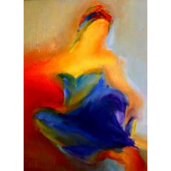 Peinture silhouette femme en bleu IMG 0001 46