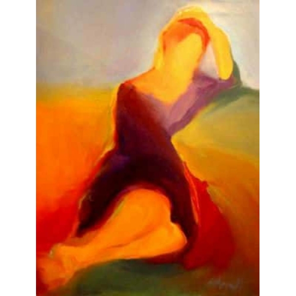 Peinture moderne femme allongée sur un divan IMG 0001 47