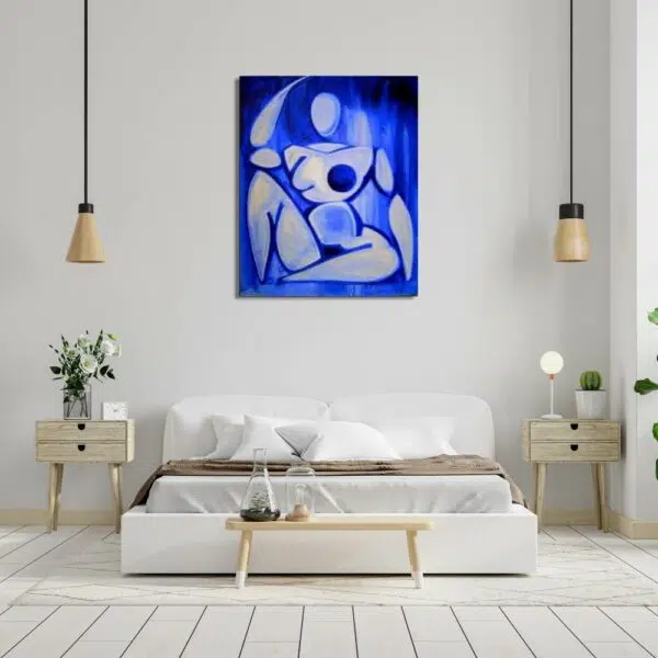 Peinture abstraite bleue d'une femme IMG 0002 1 4