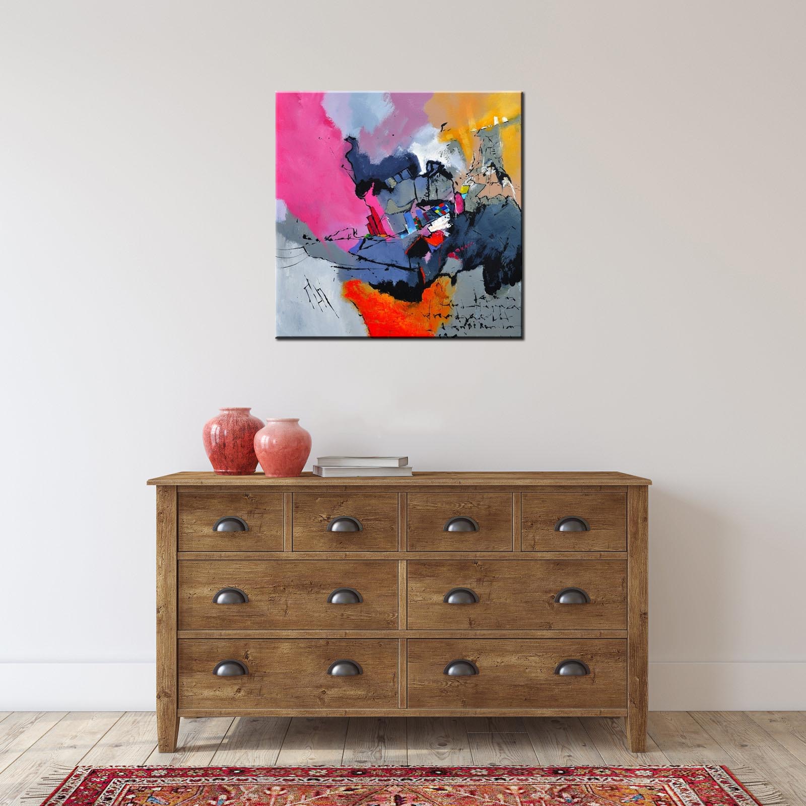 Tableau gris et rose Tableau gris et rose – Image 2