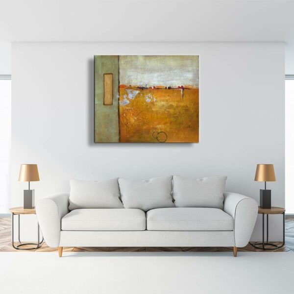 Peinture moderne abstraite orange gris IMG 0002 30