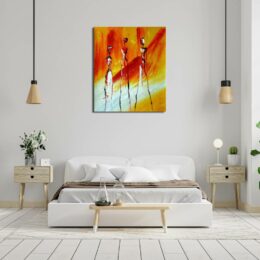 Tableau contemporain silhouettes de femmes