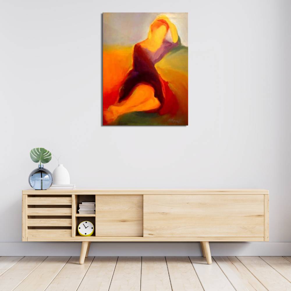 Peinture moderne femme allongée sur un divan Peinture moderne femme allongée sur un divan