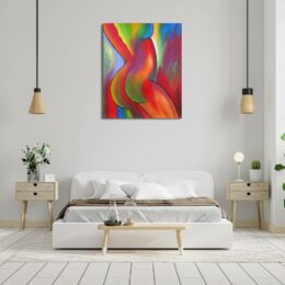 Peinture contemporaine pop art fesses homme