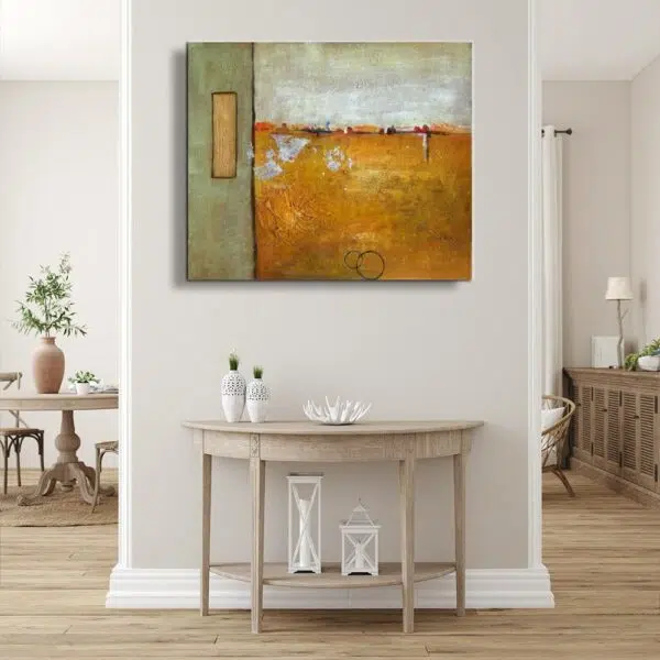 Peinture moderne abstraite orange gris IMG 0003 35