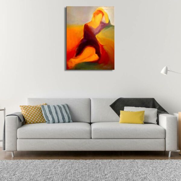 Peinture moderne femme allongée sur un divan IMG 0003 53