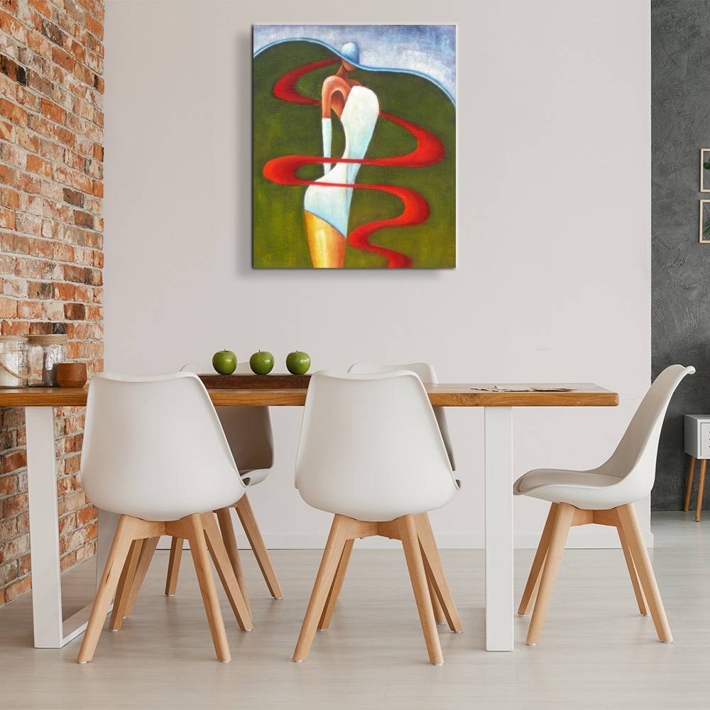 Peinture moderne abstraite femme blanche Peinture moderne abstraite femme blanche