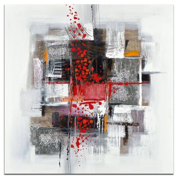 Tableau moderne abstrait peint au pinceau avec effets au couteau Tableau moderne abstrait peint au pinceau avec effets au couteau – Image 3