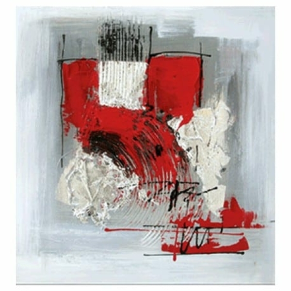 Tableau rouge gris abstrait IMG 0022