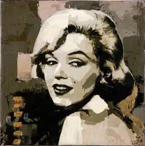 Tableau moderne Marylin Monroe Tableau de Marilyn Monroe dans un style sépia