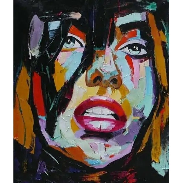② peinture à l'huile visage pop art (60x80cm) — Art