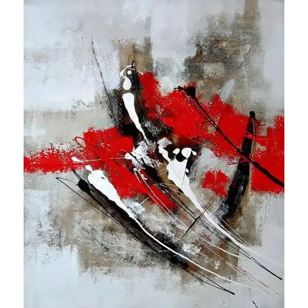 Tableau rouge et gris abstrait tableau rouge et gris abstrait